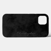 シンプルなサイン モットルドブラック Case-Mate iPhoneケース (裏面 (横))