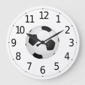 シンプルなサッカーボールは|の柱時計を遊ばします ラージ壁時計 (正面)