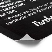 シンプルなサロンメニュー ポスター (角)