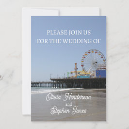 シンプルなサンタモニカピアの観覧車の招待状 招待状