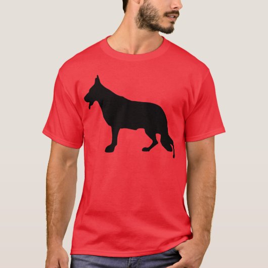シンプルなシェパードのイラスト Tシャツ (正面)