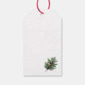 シンプルなシダー・スプリグ・クリスマス ギフトタグ (裏面)