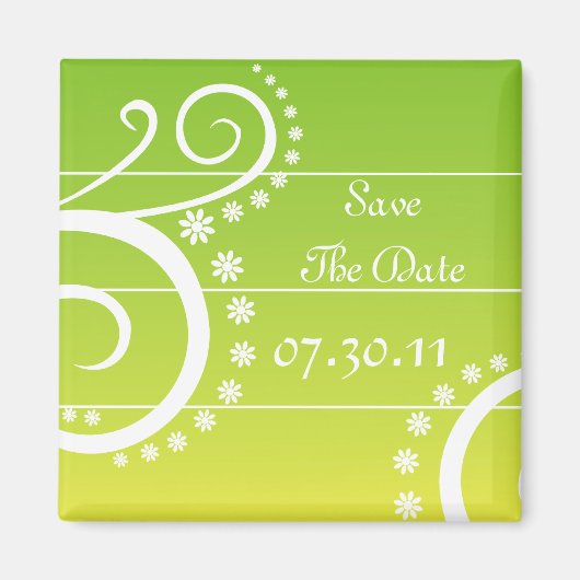 シンプルなシックセーブザデートマグネット マグネット (正面)