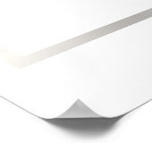 シンプルなシルバーとホワイト – 9座席表 ポスター (角)