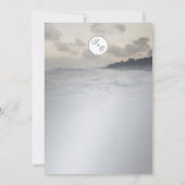 シンプルなシルバーの結婚式のお礼カード（写真付き） サンキューカード (裏面)