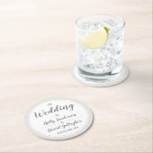 シンプルなシルバーグレーとホワイトのデザイン ラウンドペーパーコースター (インサイチュ)