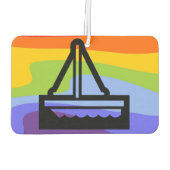 シンプルなシンボル – SAILBOAT +あなたのアイディア カーエアーフレッシュナー (裏面)