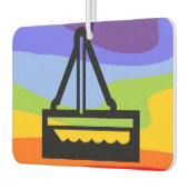 シンプルなシンボル – SAILBOAT +あなたのアイディア カーエアーフレッシュナー (左)