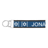 シンプルなシンボル – STAR OF DAVID +あなたのアイディア リストバンドキーホルダー (鍵左)