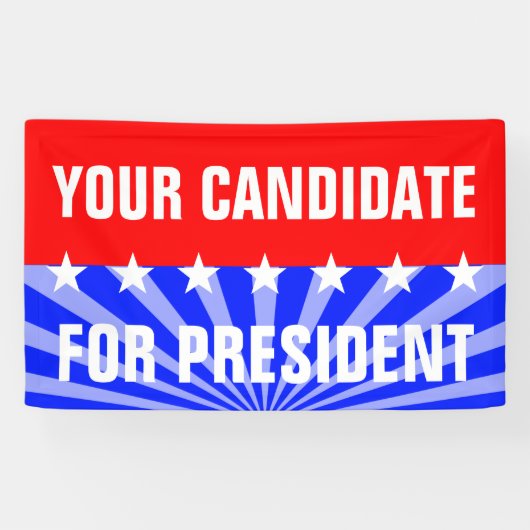 シンプルなシンボル – STARS +あなたのアイディア 横断幕 (横)