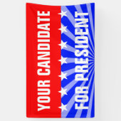 シンプルなシンボル – STARS +あなたのアイディア 横断幕 (縦)