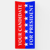 シンプルなシンボル – STARS +あなたのアイディア 横断幕 (縦)