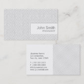 シンプルなジグザグ形の心理学者の名刺 名刺 (正面/裏面)