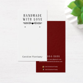 シンプルなジュエリーイヤリングディスプレイ バーガンディカード