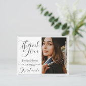 シンプルなスクリプトの写真　ありがとう ポストカード (スタンド正面)