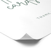 シンプルなスクリプトギフトテーブルウェディングデコレーションサイン ポスター (角)