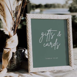 シンプルなスクリプトギフトテーブルウェディングデコレーションサイン ポスター