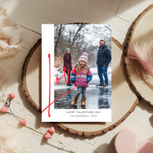 シンプルなスクリプトラブオーバーレイ ファミリーフォト バレンタインズ