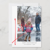 シンプルなスクリプトラブオーバーレイ ファミリーフォト バレンタインズ シーズンカード (正面)