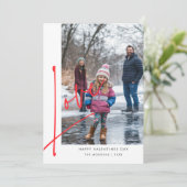 シンプルなスクリプトラブオーバーレイ ファミリーフォト バレンタインズ シーズンカード (スタンド正面)