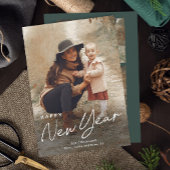 シンプルなスクリプト お正月 3 枚の写真 シーズンカード