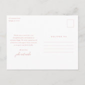 シンプルなスクリプト フォト コラージュ ベイビー サンクス ポストカード (裏面)