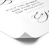 シンプルなスクリプト ブライダルシャワー ミモザ バー サイン (角)