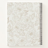 シンプルなスクリプト モノクロ ノートブック (裏面)