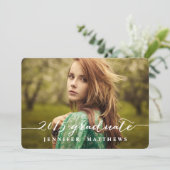 シンプルなスクリプト | 卒業パーティーの招待状 招待状 (スタンド正面)