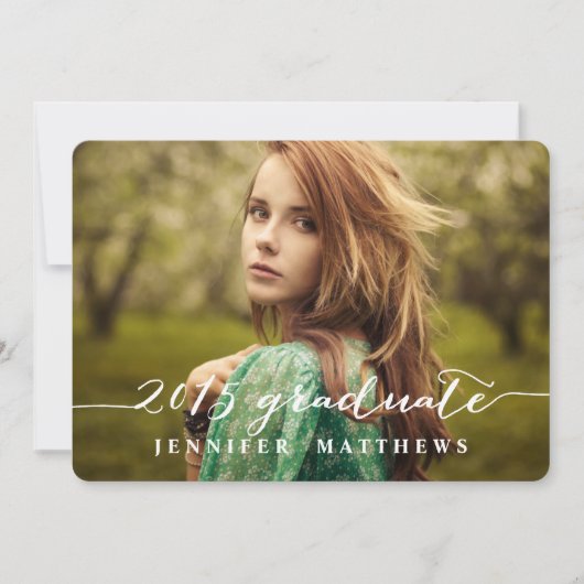 シンプルなスクリプト | 卒業パーティーの招待状 招待状 (正面)