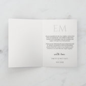 シンプルなスクリプト 現代の写真 ウェディング サンクス サンキューカード (内部)