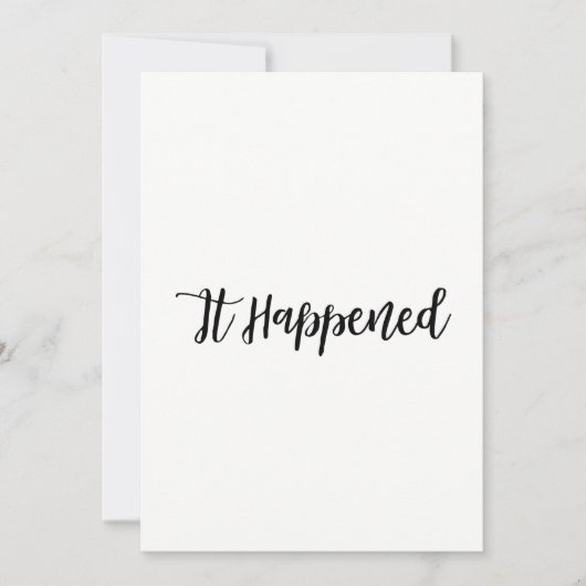 シンプルなスクリプト 結婚しました ウェブサイト RSVP レセプション 招待状 (正面)