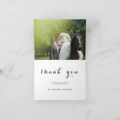 シンプルなスクリプト | 結婚写真感謝カード サンキューカード (内部)