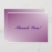 シンプルなスクリプト - 結婚式 紫の感謝カード ポストカード (正面/裏面)