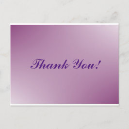 シンプルなスクリプト - 結婚式 紫の感謝カード ポストカード