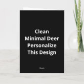シンプルなスタイルの鹿デザイン カード (裏面)