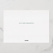 シンプルなストライプとフリルの風景写真 箔シーズンカード (裏面)