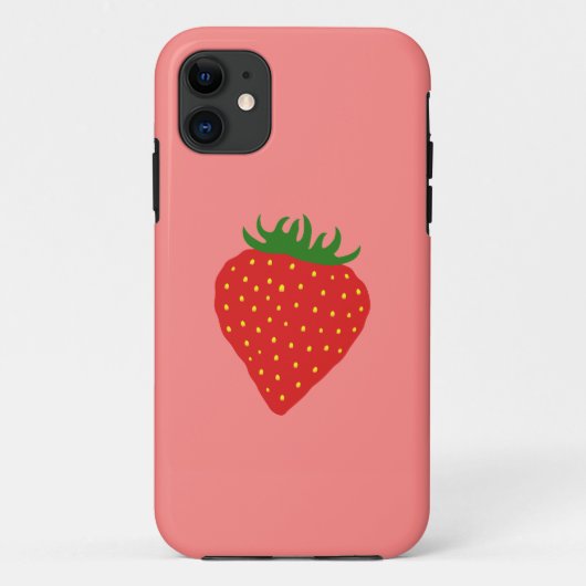 シンプルなストロベカスタムリーの色iPhoneケース Case-Mate iPhoneケース (裏面)
