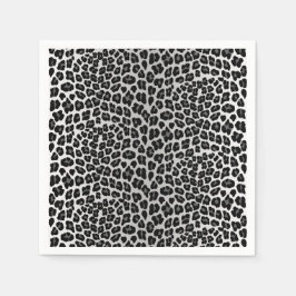 シンプルなスノーレパードのパターン スタンダードカクテルナプキン