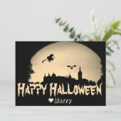 シンプルなスパイシー家族 ハッピー ハロウィン かぼちゃ シーズンカード (スタンド正面)