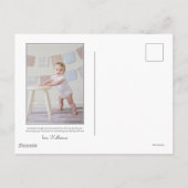 シンプルなセサミストリートのお友達 1歳の誕生日 ポストカード (裏面)