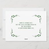 シンプルなセントパトリックデーのクローバー家族写真 シーズンカード (裏面)