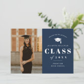 シンプルなタイプの写真 卒業パーティー 招待状 (スタンド正面)
