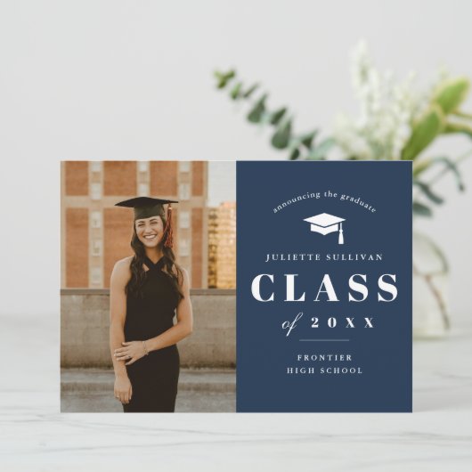 シンプルなタイプの写真 卒業パーティー 招待状 (スタンド正面)
