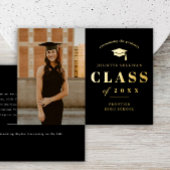 シンプルなタイプの写真 卒業パーティー 箔招待状