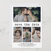 シンプルなタイプライターの文字の保存日付|の4写真 セーブザデート (正面/裏面)