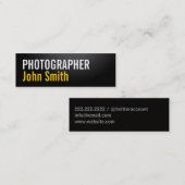シンプルなタイポグラフィのカメラマンの名刺 スキニー名刺 (正面/裏面)