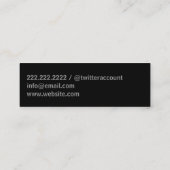 シンプルなタイポグラフィのカメラマンの名刺 スキニー名刺 (裏面)