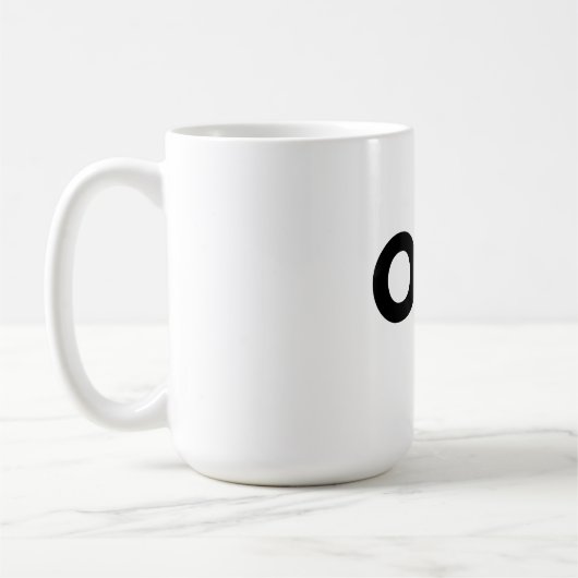 シンプルなタイポグラフィーのマグカップ コーヒーマグカップ (左)