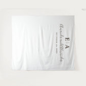 シンプルなタイポグラフィーの背景。結婚式の背景 タペストリー (正面(横))